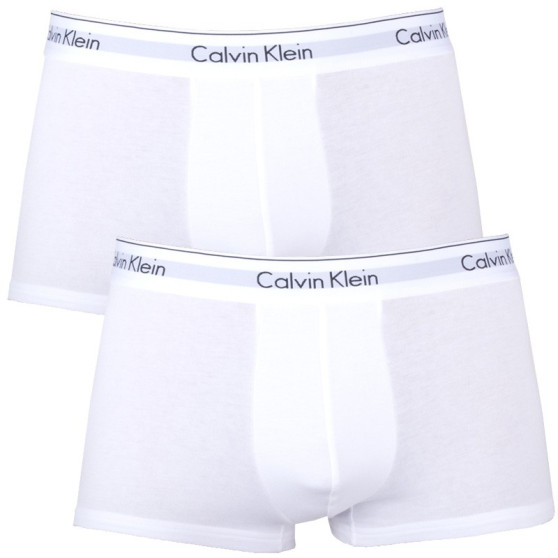 2PACK ανδρικό σορτς μποξεράκι Calvin Klein λευκό (NB1086A-100)