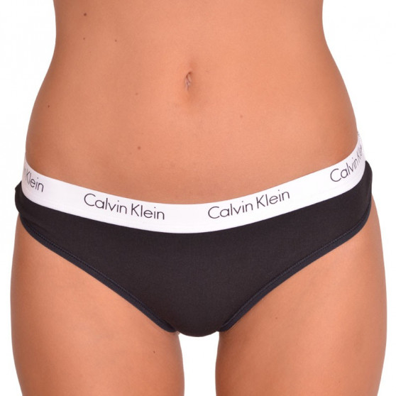 2PACK γυναικείο στρινγκ Calvin Klein μαύρο (QD3583E-001)