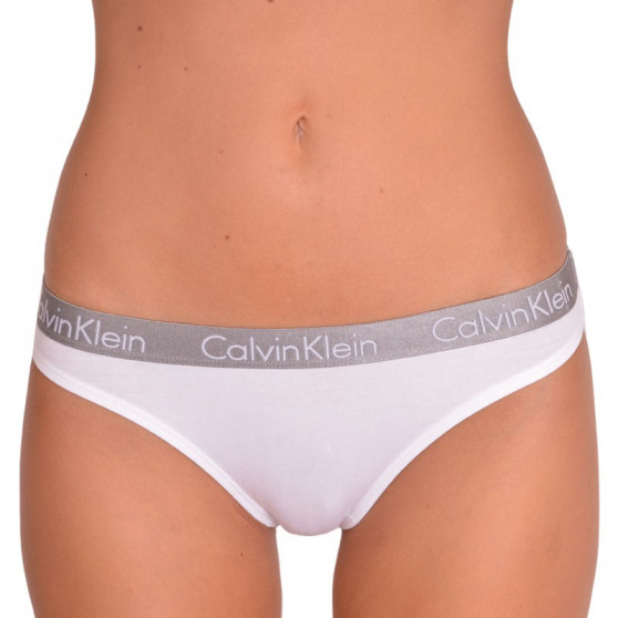 2PACK γυναικείο στρινγκ Calvin Klein λευκό (QD3583E-100)