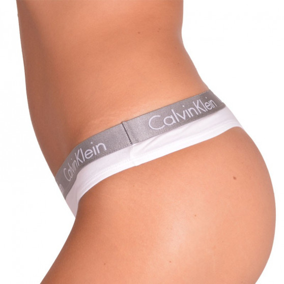 2PACK γυναικείο στρινγκ Calvin Klein λευκό (QD3583E-100)