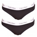 2PACK γυναικείο στρινγκ Calvin Klein μαύρο (QD3583E-001)