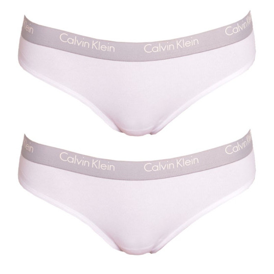 2PACK γυναικείο στρινγκ Calvin Klein λευκό (QD3583E-100)