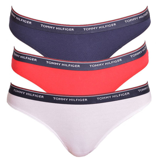 3PACK γυναικείο στρινγκ Tommy Hilfiger πολύχρωμο (UW0UW00048 012)