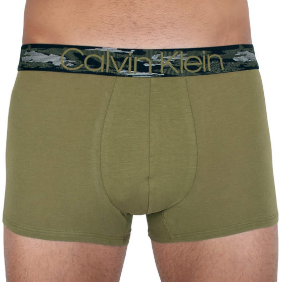 Ανδρικό σορτς μποξεράκι Calvin Klein χακί (NB1590A-3XC)