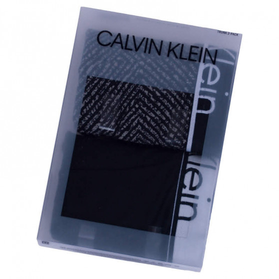 2PACK ανδρικό σορτς μποξεράκι Calvin Klein μαύρο (NU8643A-6NS)