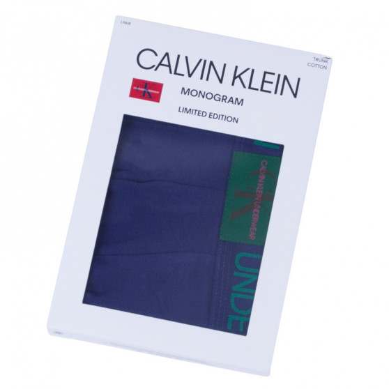 Ανδρικό σορτς μποξεράκι Calvin Klein μπλε (NB1678A-XS6)