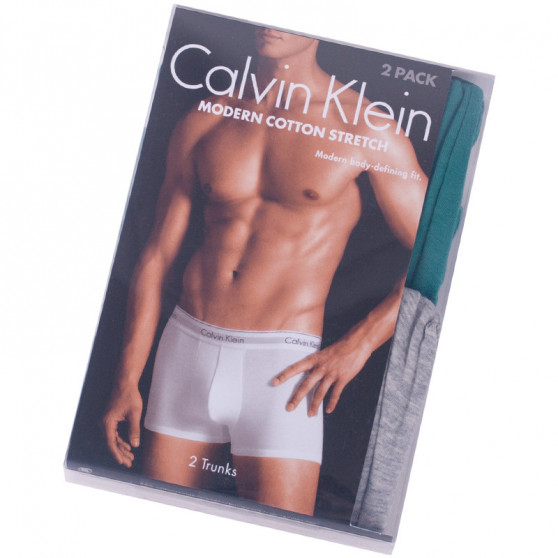 2PACK ανδρικό σορτς μποξεράκι Calvin Klein πολύχρωμο (NB1086A-PNZ)