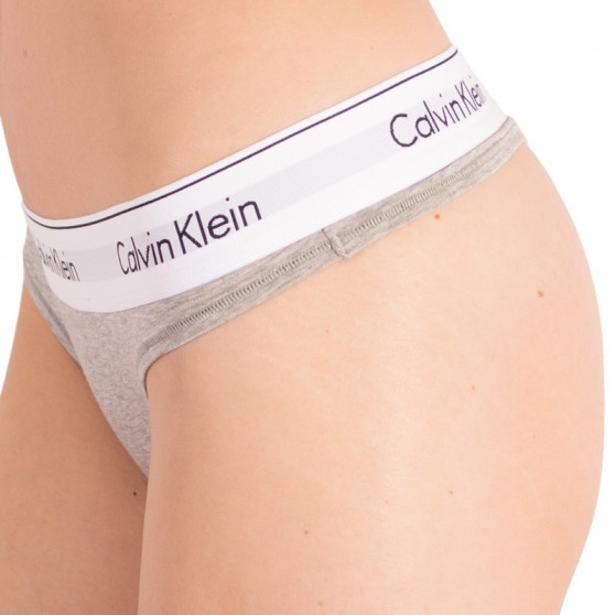 Γυναικείο στρινγκ Calvin Klein oversized γκρι (QF5117E-020)