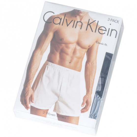 3PACK ανδρικό σορτς Calvin Klein classic fit πολύχρωμο (U1732A-TMM)