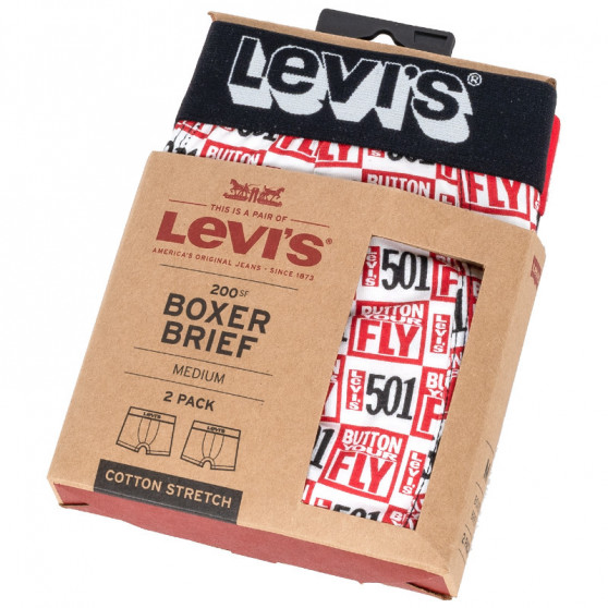 2PACK ανδρικό σορτς μποξεράκι Levis πολύχρωμο (995010001 072)