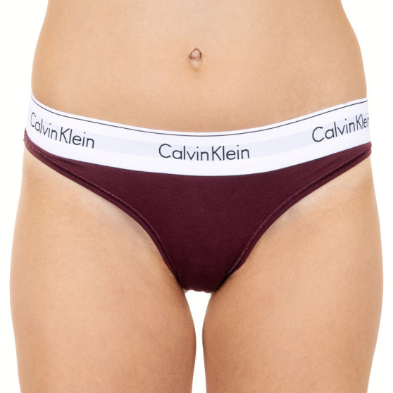 Γυναικείο στρινγκ Calvin Klein μπορντό (F3786E-MDO)