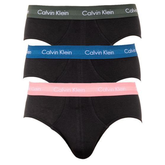 3PACK ανδρικό σλιπ Calvin Klein μαύρο (U2661G-HDL)