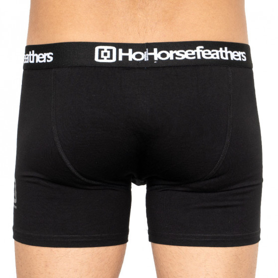 3PACK ανδρικό σορτς μποξεράκι Horsefeathers μαύρο (AM067A)