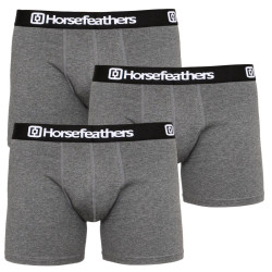 3PACK Ανδρικά σορτς μποξεράκια Horsefeathers Dynasty heather anthracite (AM067B)