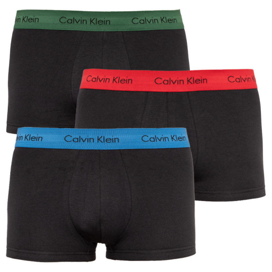 3PACK ανδρικό σορτς μποξεράκι Calvin Klein μαύρο (U2664G-BZP)