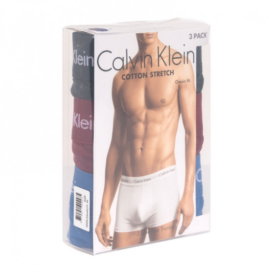 3PACK ανδρικό σορτς μποξεράκι Calvin Klein πολύχρωμο (U2664G-LFV)