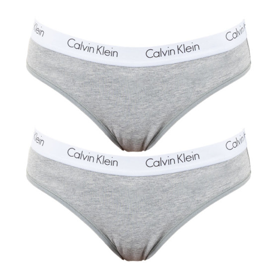 2PACK γυναικεία εσώρουχα Calvin Klein γκρι (QD3584E-020)