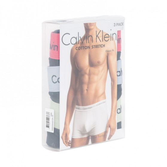 3PACK ανδρικό σορτς μποξεράκι Calvin Klein μαύρο (U2664G-FZH)