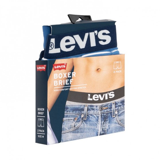 2PACK ανδρικό σορτσάκι μποξεράκι Levis μπλε (905011001 003)