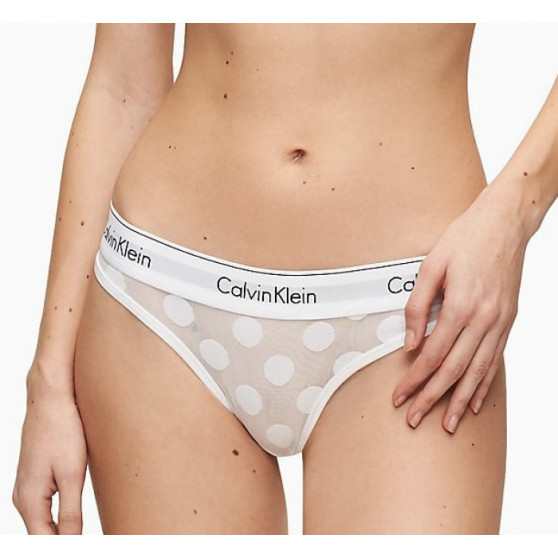 Γυναικείο στρινγκ Calvin Klein λευκό (QF5849E-100)