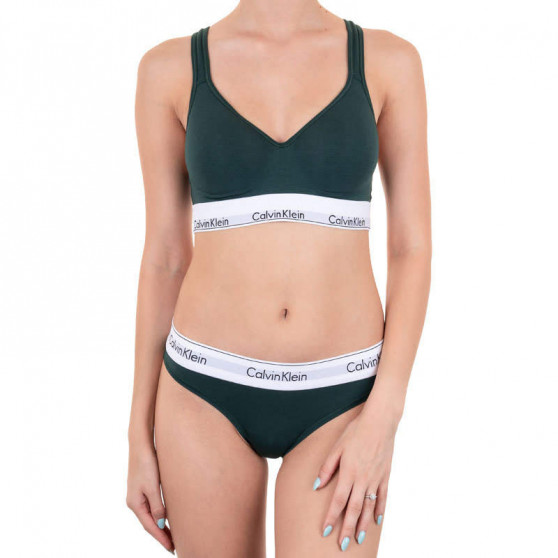 Γυναικείο σουτιέν Calvin Klein σκούρο πράσινο (F3785E-CP2)