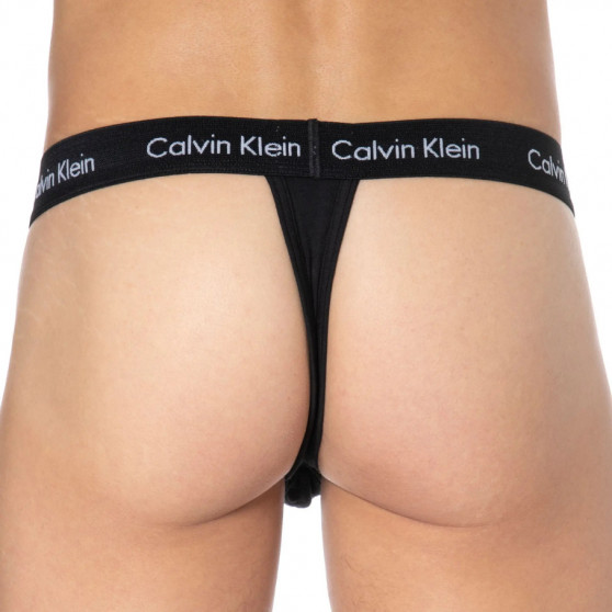 2PACK ανδρικό στρινγκ Calvin Klein μαύρο (NB2208A-001)