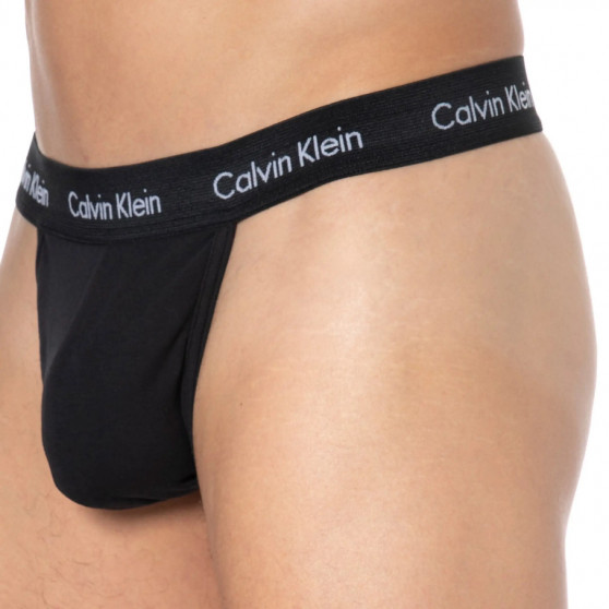 2PACK ανδρικό στρινγκ Calvin Klein μαύρο (NB2208A-001)