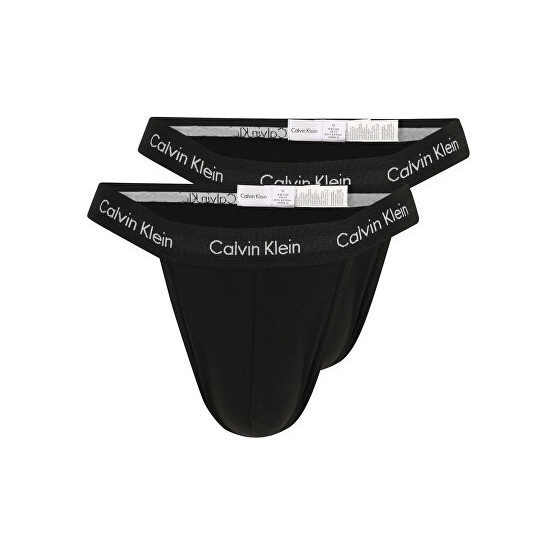 2PACK ανδρικό στρινγκ Calvin Klein μαύρο (NB2208A-001)