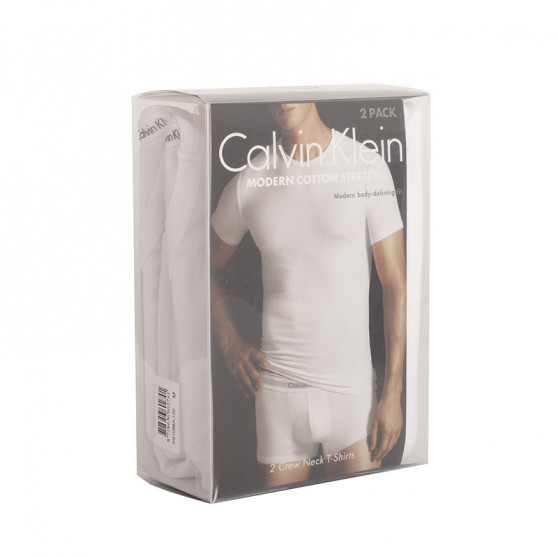 2PACK ανδρικό t-shirt Calvin Klein λευκό (NB1088A-100)