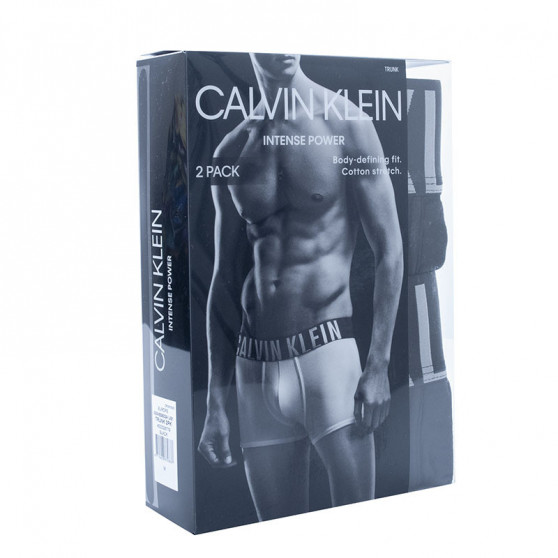 2PACK ανδρικό σορτς μποξεράκι Calvin Klein μαύρο (NB2602A-UB1)