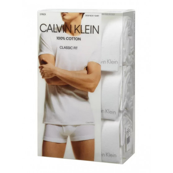 3PACK ανδρικό t-shirt Calvin Klein λευκό (NB4011E-100)