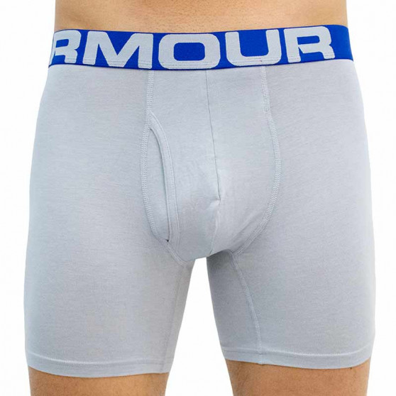 3PACK ανδρικό σορτς μποξεράκι Under Armour γκρι (1363617 011)