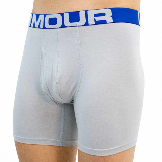 3PACK ανδρικό σορτς μποξεράκι Under Armour γκρι (1363617 011)