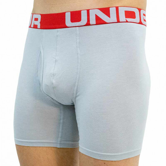 3PACK ανδρικό σορτς μποξεράκι Under Armour γκρι (1363617 011)