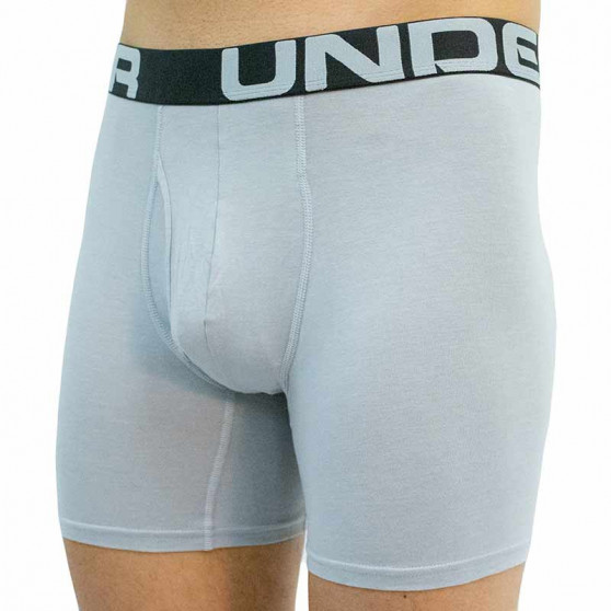 3PACK ανδρικό σορτς μποξεράκι Under Armour γκρι (1363617 011)