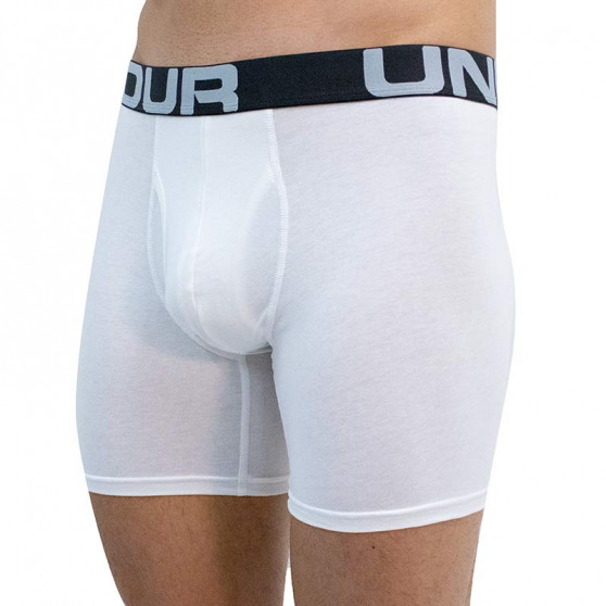 3PACK ανδρικό σορτς μποξεράκι Under Armour λευκό (1363617 100)