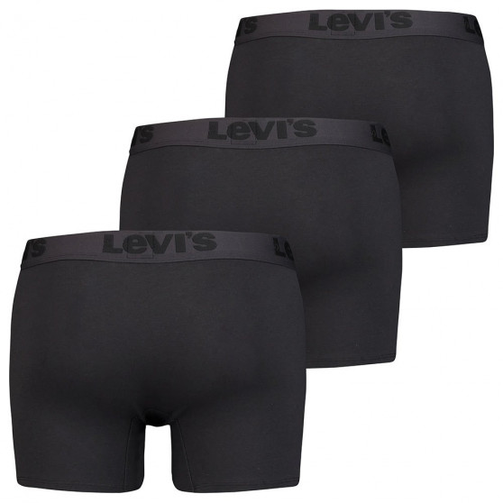 3PACK ανδρικό σορτς μποξεράκι Levis μαύρο (905045001 001)