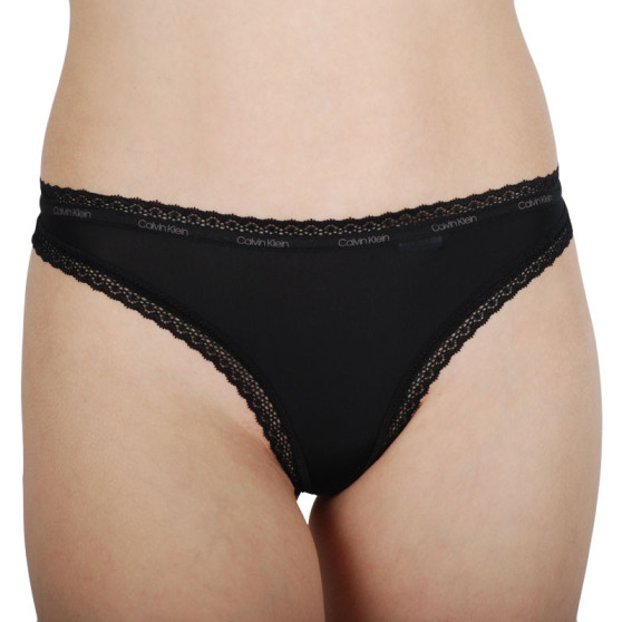 Γυναικείο στρινγκ Calvin Klein μαύρο (QD3763E-UB1)