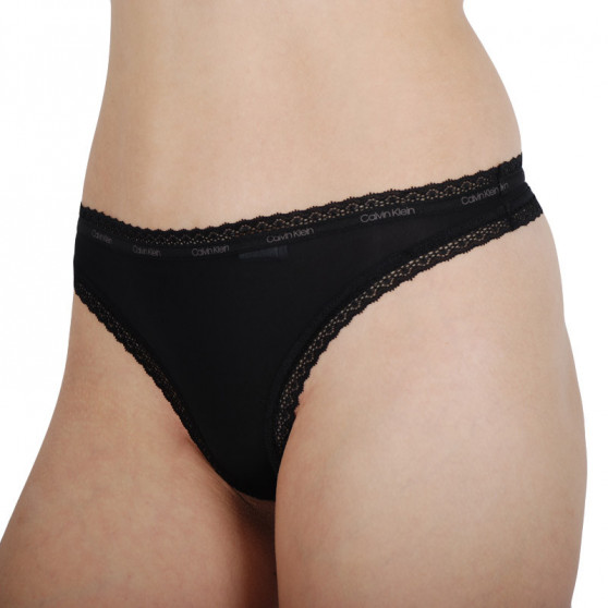 Γυναικείο στρινγκ Calvin Klein μαύρο (QD3763E-UB1)