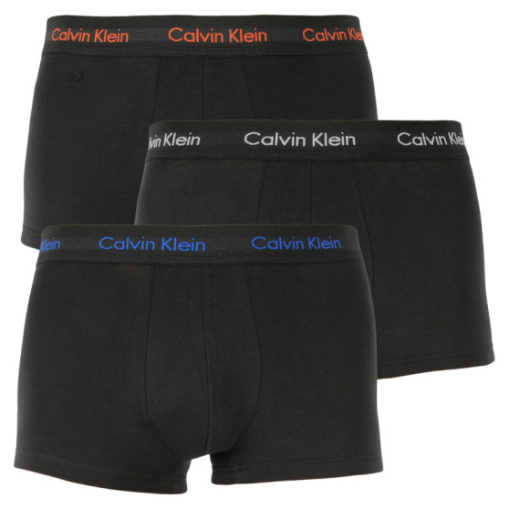 3PACK ανδρικό σορτς μποξεράκι Calvin Klein μαύρο (U2664G-WHN)