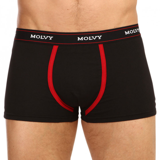 2PACK Ανδρικό σορτς μποξεράκι Molvy μαύρο (KP-082-BEU)