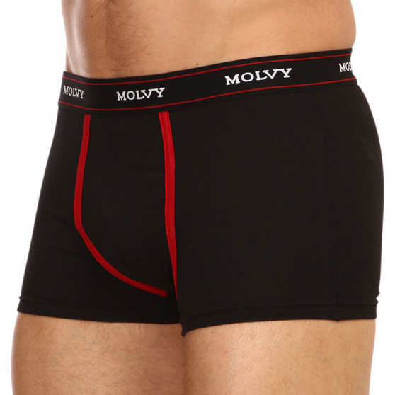 2PACK Ανδρικό σορτς μποξεράκι Molvy μαύρο (KP-082-BEU)