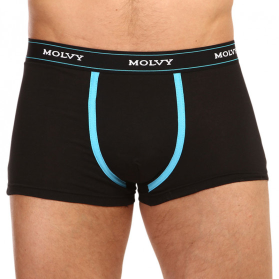 2PACK Ανδρικό σορτς μποξεράκι Molvy μαύρο (KP-082-BEU)