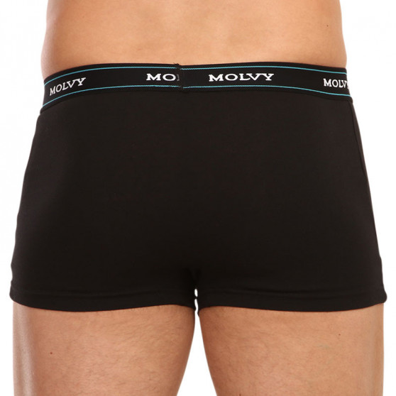 2PACK Ανδρικό σορτς μποξεράκι Molvy μαύρο (KP-082-BEU)