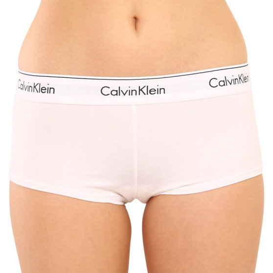 Γυναικεία εσώρουχα Calvin Klein boyshort λευκό (F3788E-100)