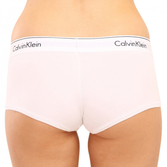 Γυναικεία εσώρουχα Calvin Klein boyshort λευκό (F3788E-100)