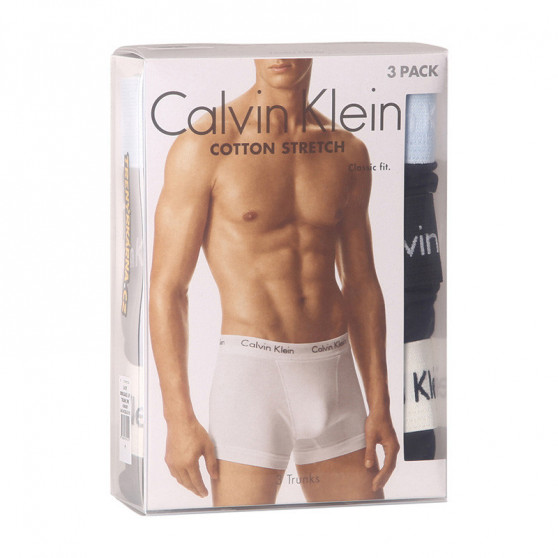 3PACK ανδρικό σορτς μποξεράκι Calvin Klein μαύρο (U2662G-1UV)