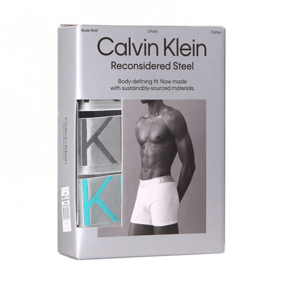 3PACK ανδρικό σορτς μποξεράκι Calvin Klein πολύχρωμο (NB3131A-13C)