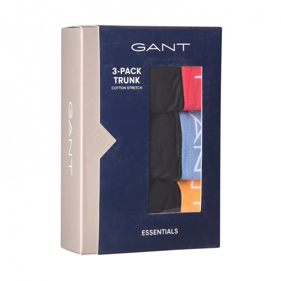 3PACK ανδρικό σορτς μποξεράκι Gant μαύρο (902213003-005)