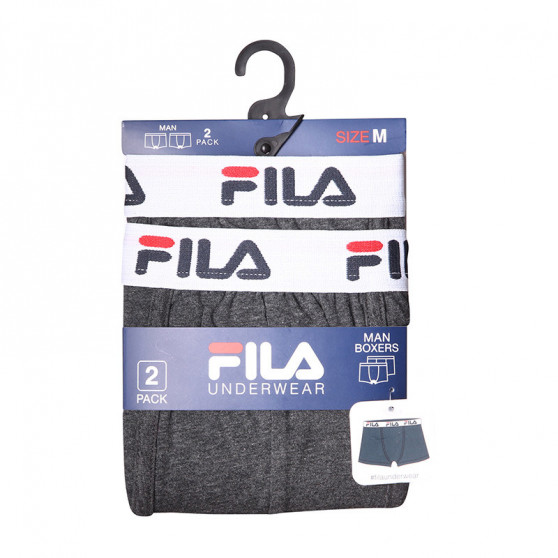 2PACK ανδρικό σορτς μποξεράκι Fila γκρι (FU5016/2-248)